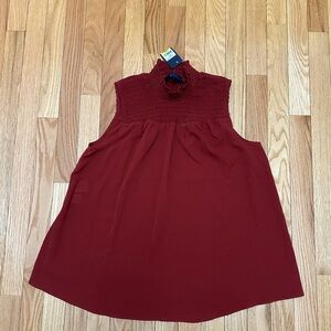 RACHEL Rachel Roy Red Sleeveless Blouse